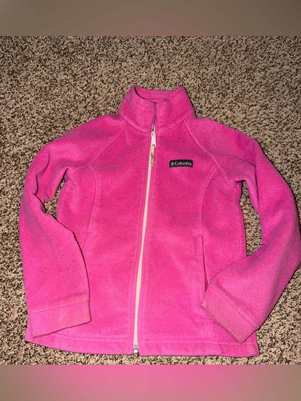 Columbia Kids Hot Pink Full-Zip Fleece Jacket